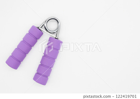Hand grip on white background 122419701
