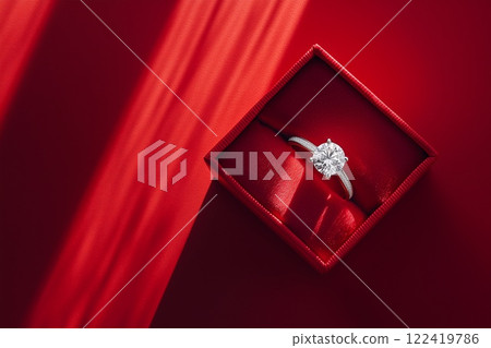 with wedding ring 122419786