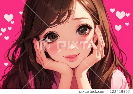 可愛的日本女孩，用心著色（動畫/漫畫/少女/另一個世界） 122419803
