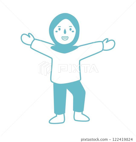 little girl showing happy expression 122419824