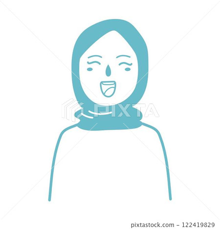 woman wear hijab trendy style woman wear hijab trendy style 122419829
