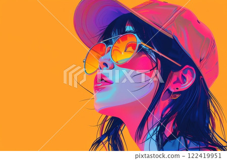 Retro-pop girl with a Tokyo theme (Anime, Manga, Girls, Otherworld) 122419951