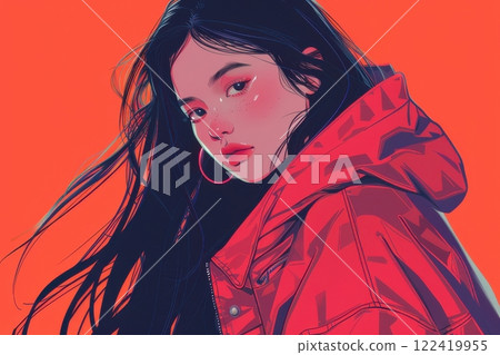 Retro-pop girl with a Tokyo theme (Anime, Manga, Girls, Otherworld) 122419955