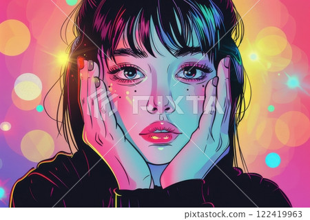 受東京啟發的復古流行女孩（動漫、漫畫、女孩、異世界） 122419963