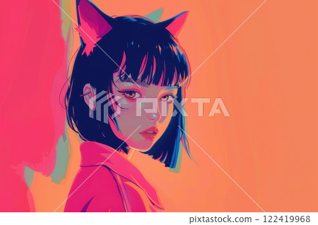 Retro-pop girl with a Tokyo theme (Anime, Manga, Girls, Otherworld) 122419968