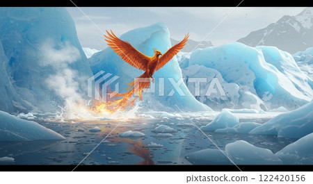Phoenix flying over the ice Phoenix flying over the ice 122420156