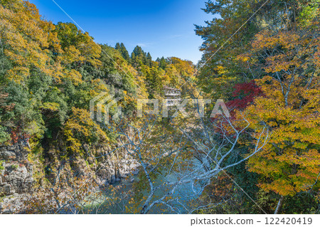 The Tenryu River in Iida City and the scenic Tenryu Gorge where autumn leaves have begun to fall (Nagano Prefecture) The Tenryu River in Iida City and the scenic Tenryu Gorge where autumn leaves have begun to fall (Nagano Prefecture) 122420419