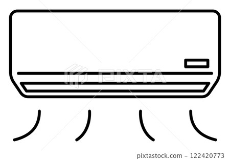空調操作的向量圖解圖示簡單夏季冬季溫度冷卻加熱 122420773