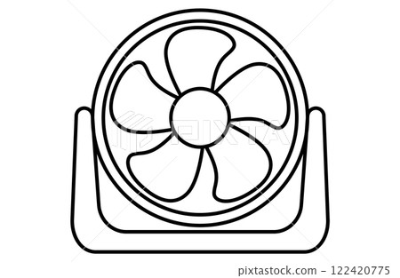 循環器向量圖圖示簡單電風扇 循環器向量圖圖示簡單電風扇 122420775