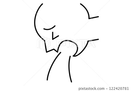 嘔吐、噁心向量圖圖示簡單不適感冒流感中暑 122420781