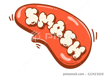 Colorful sticker text. 122421028