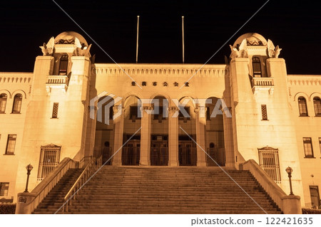 Illumination of Toyohashi City Public Hall in Toyohashi City 122421635
