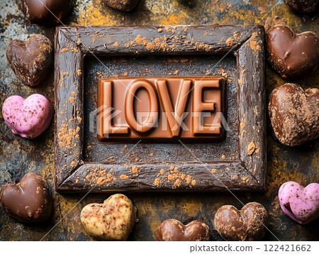 上面寫著「愛」的巧克力 122421662
