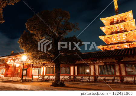 Five-story pagoda at night Five-story pagoda at night 122421863
