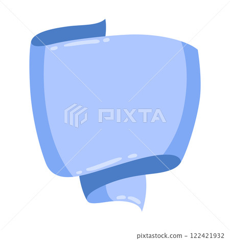 Curly ribbon. Beautiful decorative elegant tape. 122421932