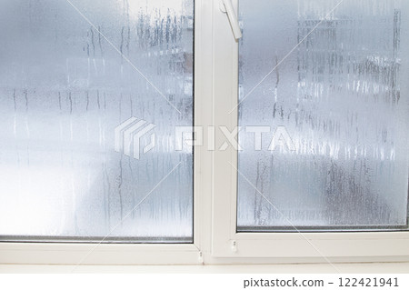 Condensation on Inside of Plastic Window 122421941