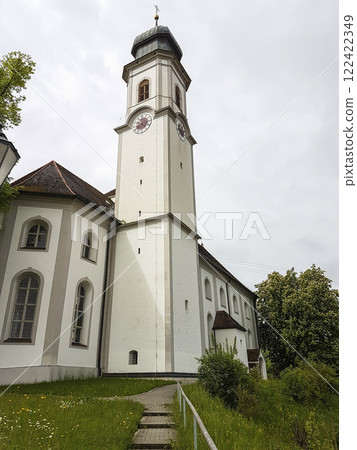 Pilgrimage church Maria Heimsuchung, Lechbruck, Munich Way of St. James, Bavaria, Germany 122422349