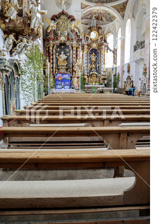 Pilgrimage church St. Nikolaus, Bernbeuren, Munich Way of St. James, Bavaria, Germany 122422379