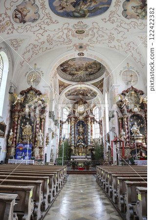 Pilgrimage church St. Nikolaus, Bernbeuren, Munich Way of St. James, Bavaria, Germany 122422382