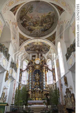 Pilgrimage church St. Nikolaus, Bernbeuren, Munich Way of St. James, Bavaria, Germany 122422391
