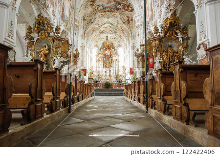 Pilgrimage church Rottenbuch, Munich Way of St. James, Bavaria, Germany 122422406