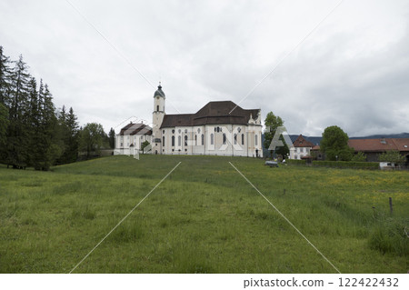 Pilgrimage church Wieskirche, Munich Way of St. James, Bavaria, Germany Pilgrimage church Wieskirche, Munich Way of St. James, Bavaria, Germany 122422432