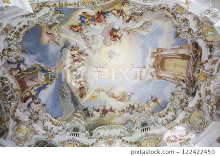 Pilgrimage church Wieskirche, Munich Way of St. James, Bavaria, Germany 122422450