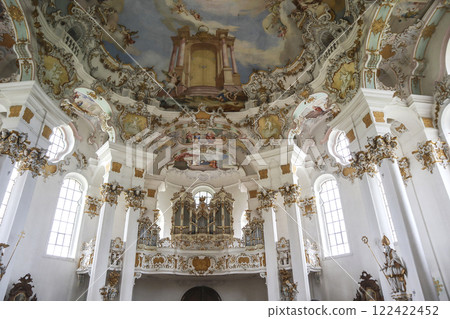 Pilgrimage church Wieskirche, Munich Way of St. James, Bavaria, Germany Pilgrimage church Wieskirche, Munich Way of St. James, Bavaria, Germany 122422452