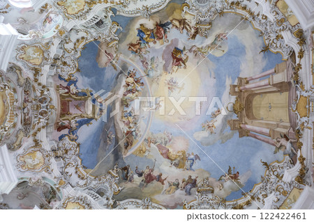 Pilgrimage church Wieskirche, Munich Way of St. James, Bavaria, Germany 122422461