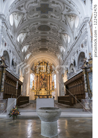 Pilgrimage church Steingaden, Munich Way of St. James, Bavaria, Germany Pilgrimage church Steingaden, Munich Way of St. James, Bavaria, Germany 122422476