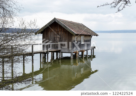 Hiking trail from Andechs to Utting, Munich Way of St. James, Bavaria, Germany 122422524