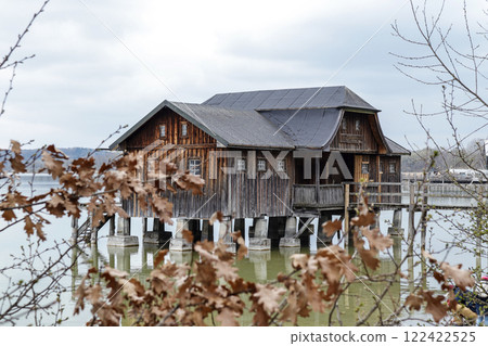 Famous bathhouse at lake Ammersee, Bavaria, Germany Famous bathhouse at lake Ammersee, Bavaria, Germany 122422525