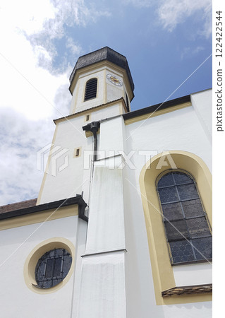 Pilgrimage church Hohenpeissenberg, Munich Way of St. James, Bavaria, Germany 122422544