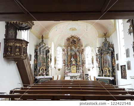 Pilgrimage church Maria Eck, Munich Way of St. James, Bavaria, Germany 122422548
