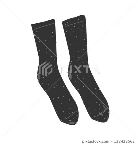 Old socks with a lot of lints. Vector isolated illustration Old socks with a lot of lints. Vector isolated illustration 122422562