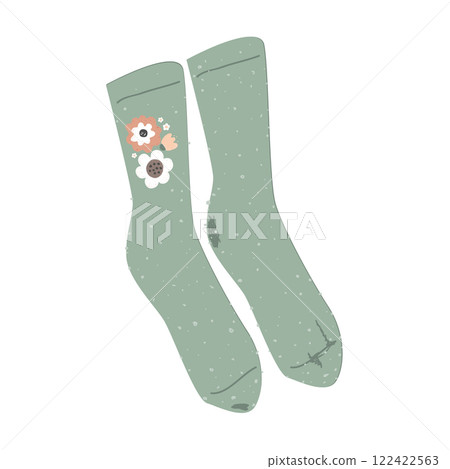 Old socks with a lot of lints. Vector isolated illustration Old socks with a lot of lints. Vector isolated illustration 122422563