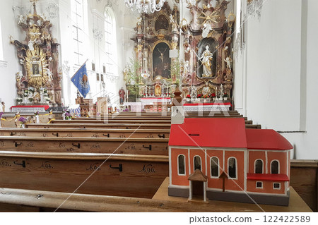 Church of Wessobrunn, Munich Way of St. James, Bavaria, Germany Church of Wessobrunn, Munich Way of St. James, Bavaria, Germany 122422589