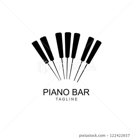 Piano Logo Design Template. 122422657