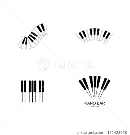 Piano Logo Design Template. 122422658