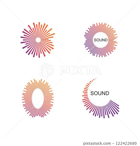 sound wave ilustration logo vector sound wave ilustration logo vector 122422680