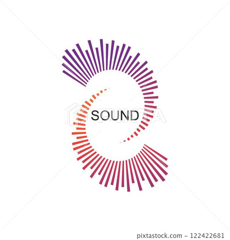 sound wave ilustration logo vector sound wave ilustration logo vector 122422681