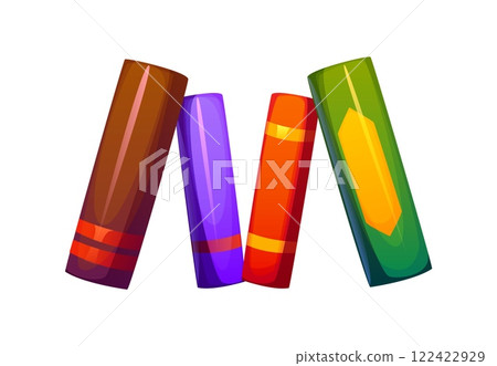 School education font textbook stationery M letter. Child creative classes tool latin letter, student education cartoon stationery vector ABC font element or study funny accessory alphabet symbol 122422929