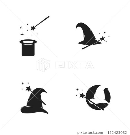 magician stick wizard icon magician stick wizard icon 122423082