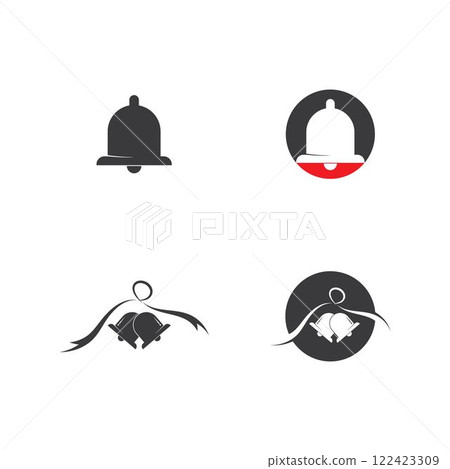 Bell icon illustration logo vector Bell icon illustration logo vector 122423309