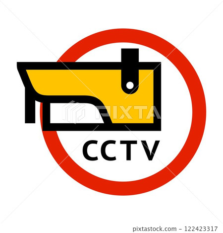 CCTV sticker, video surveillance 122423317
