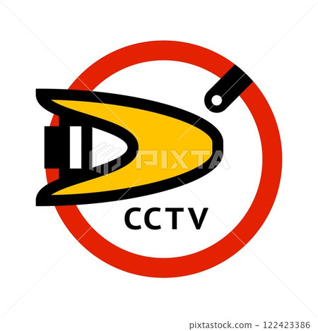 CCTV sticker, video surveillance 122423386
