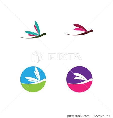 dragonfly logo icon vector template dragonfly logo icon vector template 122423965