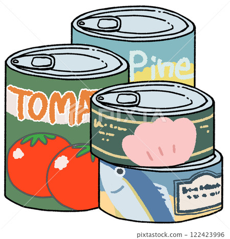 Mountain of canned food 122423996