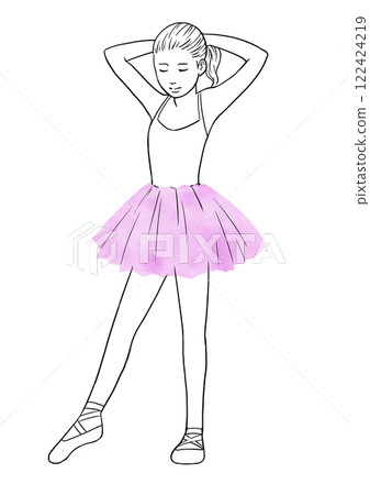 Girl in ballet tutu 122424219