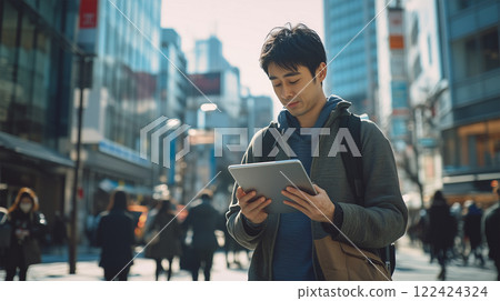 Check the schedule on your tablet as you move. 122424324
